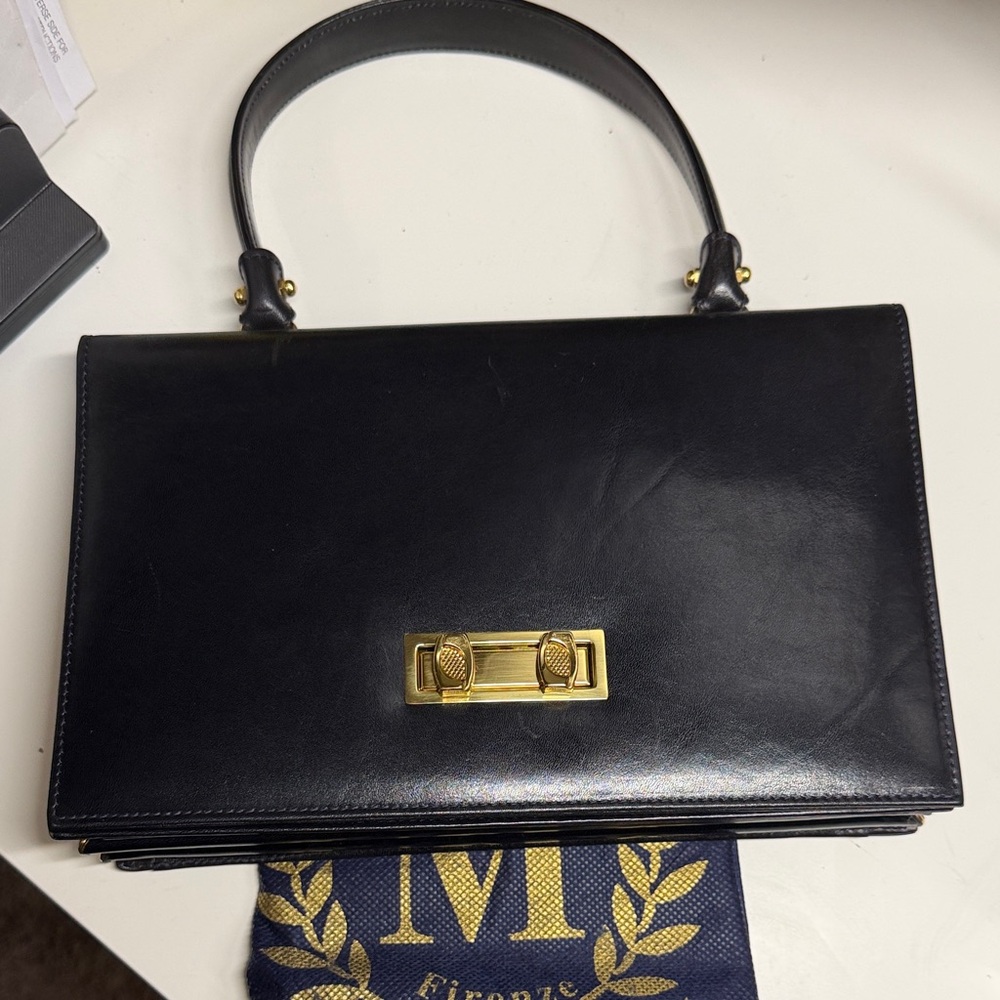 Michaelangelo Black Leather Handbag